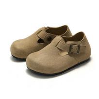 Fashion Kidmi Kids Suede Clogs Cork Footbed Toddler Slippers with Arch Support Adjustable Straps for Boys Girls Indoor Outdoor Clogs 22cm