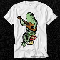 Frog Star Playing Guitar Magic Mushroom T Shirt 555 3XL