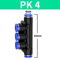 1/10/50 vnt. PK pneumatinis jungiklis plastikas 5 krypčių kintamo skersmens vandens vamzdžio jungiklis greitai prijungiamas oro skirstytuvas 4/6/8/10/12mm 1pcs