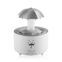 Rotating Raindrop Aroma Diffuser Colorful Breathing Light Multifunctional USB Essential Oil Diffuser Humidifier Home Office Bedroom Desktop Decor V88 balta