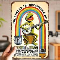 Kermit The Frog Metal Poster  Frameless Vintage Wall Decor for Home Office 20x30cm