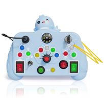 Montessori LED Light Switch Busy Board for Toddler Game Sensory Board Educational Learning Activities Toys For Kids Gifts