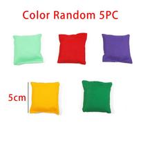 5/10pcs Throwing Colorful Sandbags Solid Color Double Layer Leak proof Sandbags Thickened Canvas Kindergarten Toy Award red