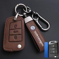 VOLKSWAGEN automobilio išmaniojo rakto dėklas Korpusas Laikiklis Apsauga VW Polo A7 Kodiaq Seat Ateca Leon Golf 7 MK7 VII Tiguan a black