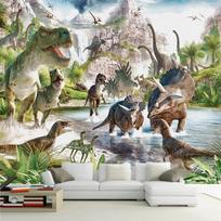 Wallpaper Cartoon Children Wallpaper 3D Stereo Dinosaur Backdrop Wall Decor 3D Wall Mural 200 cm(W) x 140 cm(H)