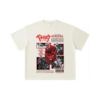 260 GSM Double Yarn 32 Count 100% Cotton Berserk V2 Guts Print Unisex Heavy Cotton T Shirt S abrikosas