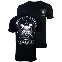 Amerikietis snaiperis Chris Kyle Kastuvas Karinis eilinis Marškinėliai 100% Medvilnė Apvalus kaklas Vasariniai trumpomis rankovėmis Laisvalaikio vyriški marškinėliai Dydis S-3XL S juoda