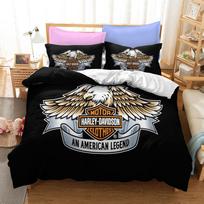 Eagle Motorcycle Series Bedding Three-piece Set 135*200cm
