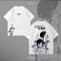 Chainsaw Man Reze  Bomb  Double-Sided Print Vintage T-Shirt, Unisex Manga Fan Streetwear Tee, 100% Cotton Oversized Casual Top 4XL
