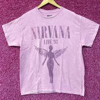Nirvana Pink Monochrome In Utero Tour 100% Cotton T-shirt Mens Tees Top S pink