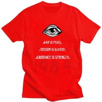 1984 George Orwell Big Brother TShirt Pure Cotton Tees Shirt Summer O Neck Tshirt Casual ShortSleeve For Men Birthday Gift S