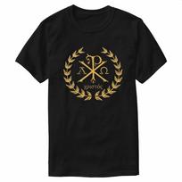 Jėzaus Kristaus Krikščioniškas Senovinis Monogramos Chi Rho Simbolis Marškinėliai 100% Medvilnė Apvali Kaklo Iškirptė Trumpomis Rankovėmis Atsitiktiniai Vyriški Marškinėliai Dydis S-3XL 2XL beige