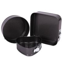 3 vnt./ rinkinys Torto kepimo forma Kepimo indas Apvali Širdies Kvadratinė forma Kepimui Tortų dekoravimo įrankiai 3pcs set