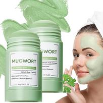 Mugwort Mask Centella Clay Mask Stick, Clay Stick Mask for Face, Acne & Blackhead Remover Mask, Green Clay Mask for All Skin Types (2PC) žalia