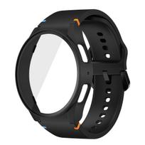 Silicone Strap for Samsung Watch 7 6 5 4 40mm 44mm 5Pro 45mm Band With Case Screen Protector Bumper cover for Wrist Accessories Galaxy Watch 4 40mm