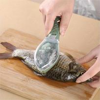 [Easy-Clean Remover] Durable Easy-Clean Fish Scale Remover | Plastic Peeler & Skin Brush for Kitchen Use žalia
