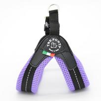 TRE PONTI Fibbia Soft Mesh Pastel Harness for Small Dogs (Size 1, Lavender) - Cushioned, Breathable.