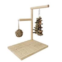 Rabbit Enrichment Board Toy with Chewable Grinding Board And Hanging Grass Ball Pinecone String for Cage Entertaining 1