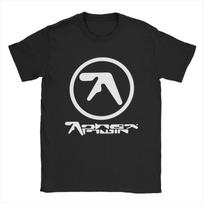 Aphex Twin marškinėliai vyrams, grynos medvilnės, vintažiniai, su apvalia apykakle, trumparankoviai, gimtadienio dovana S juoda