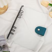 Clear PVC A5 Notebook Binder - Holds 90 Sheets (6-Ring Refillable Binder with Quick-Buckle Lock, Transparent Pages juoda