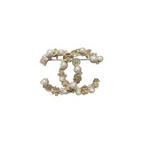 CHANEL multi-element camellia perfume bottle lion coco portrait number brooch women's gold auksas