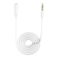 Ausinių prailginimo laidas Stereo garso signalo perdavimas Plug Play 3.5mm kištukas į lizdą Kompiuterio ausinių prailginimo laidas mobiliajam telefonui 1M balta