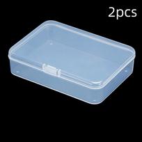 2pcs Blank Playing Card Boxes with Snap Closure, Empty Plastic Storage Boxes for Cards, Suitable for Storing Bank Cards, Business Cards, Game Cards