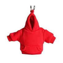 Mini Hoodie Stress Ball Keychain Soft Elastic Decompression Squeeze Toy Lightweight Hoodie Key Holder raudona
