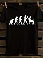 Funny Human Evolution Darwin Theory T-shirt L