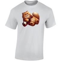 Meow & Merlot: Funny Unisex Cat Drinking Wine T Shirt Hilarious New Cute TShirt XL