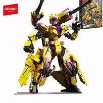 SEMBO BLOCK Action Figures Assembly Building Blocks Transform Mech Model Bricks Ornament Kids idea Toys for Boys Halloween Gifts no box