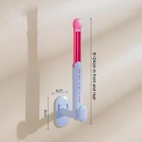Plastikinis ištraukiamas kabliukas, tvirtas, apkrovą laikantis lipnus galvos lankelis, plaukų žiedų laikymo lentynėlė, nereikia gręžti skylių už durų. 3