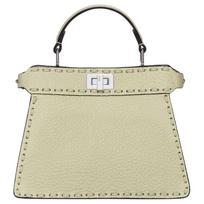 Fendi Peekaboo I See U Classic Twist Lock Detachable Adjustable Shoulder Strap Calfskin Tote Bag Small Women handbags Green 8BN335-ARBB-F1GMK Shopping Bag Set(Basic Set+Shopping Bag)