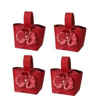 2/4pcs Sweet Butterfly Orchid Pouch Korean Style PU Hand-held Pouch Wedding Candies Bag  Guest Style 1
