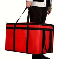 Durable Insulated Bag Oversized Picnic Bag Handheld Cooler Bag  For Outdoor Camping raudona