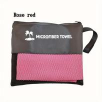Microfiber Quick Dry Beach Towel Absorbent Non-Slip Compact for Travel Hiking Gym Yoga Sports Swimming Camping Multi-Size 38x38cm rožinė raudona spalva