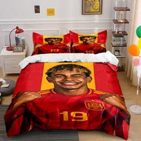 Football player portrait pattern. Bedding sets Duvet cover sets Duvet covers Pillowcases(1*Duvet Cover 2*Pillowcases without duvet insert) 135x200cm