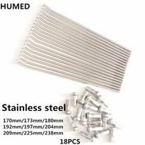 18pcs/lot Motorcycle Spoke Material Stainless steel 170/173/180/192/197/204/209/225/238mm Off-Road Motorcycle Dirt Bike Spokes 4.0mmX170mm 18pcs