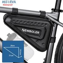 NEWBOLER Waterproof EVA Cycling Tube Bag 2.5L MTB Road Bike Triangle Bag Cycling Frame Front Bag Repair Tools BAG651 gray