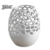Desktop Storage Cup Modern Honeycomb Pen Holder 3D Printed Hollow Design Stylish Desk Accessory Container Organizer for Pencils Makeup Brushes balta