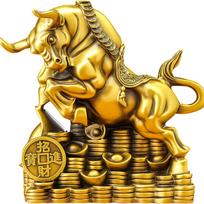 Aris & Juno Brass Wealth Bull Feng Shui Statue – Symbol of Prosperity, Success & Abundance, Figurine for Home, Office Desk or Living Room, Gift for