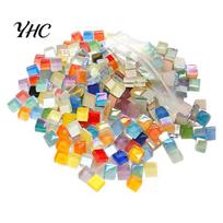 Particle Ornaments 450Pcs Mosaic Patches High Durability Vibrant Color Mini Handmade DIY Particles Glass Crafts Jewelry Making Birthday Gift Patch A
