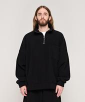 Cargo Bros Cb Corduroy Pocket Half Zip Sweatshirt (Black) Free
