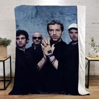 Coldplay Throws Blankets for Sofa Luxury Throw Blanket King Size Fluffy Plaid Microfiber Bedding Beach Towel Home Interior Knee Size: 75*100cm, Weight: 230 GSM