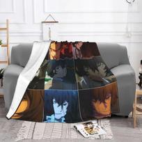 Dazai Osamu Blankets Coral Fleece Plush Winter Japanese Plaid Anime Multi-function Warm Throw Blanket for Sofa Office Bedspreads Size: 75*100cm, Weight: 230 GSM