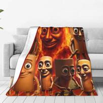 Tung Tung Tung Sahur Blanket Quality Soft Warm Throw Blanket Spring Kids Home Decor Print Bedspread Size: 75*100cm, Weight: 230 GSM