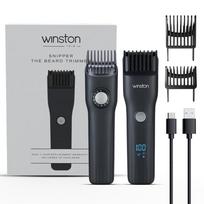 Winston Snipper Beard Trimmer High Precision Trimming 2 Beard Combs with 20mm Length Settings, Charging Digital Display & Travel Lock