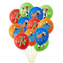 Rainbow Friends Theme Game Birthday Party Balloon Set Decoration Disposable Tableware Plates Tablecloth For Kids Party Supplies