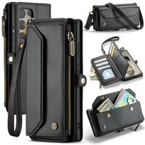 For iPhone 7/8 Plus/X/XR/Xsmax/11/12Pro/13/14 Plus Flip Phone Case, for Samsung S24 Ultra A25 Zipper Wallet Cover For iPhone 13 Pro&Case & Strap&Opp Bag juoda