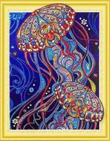 Haft diamentowy meduzy 47x57 cm